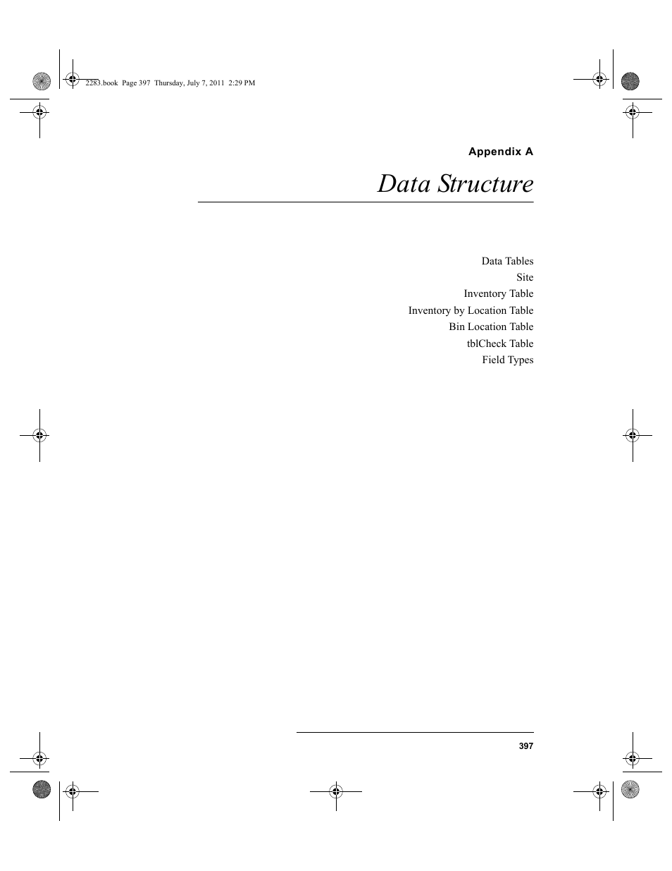 Appendix a, Data structure, Appendix a: data structure | IntelliTrack Check In/Out User Manual | Page 427 / 564