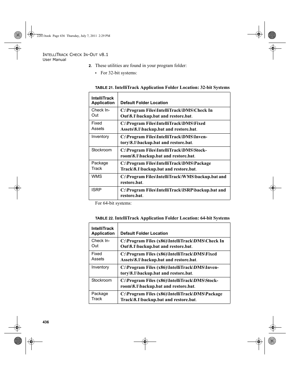 IntelliTrack Check In/Out User Manual | Page 466 / 564