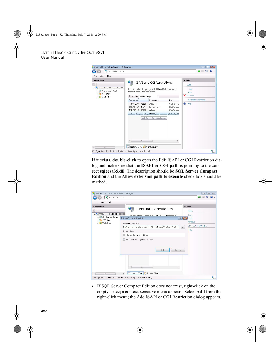 IntelliTrack Check In/Out User Manual | Page 482 / 564