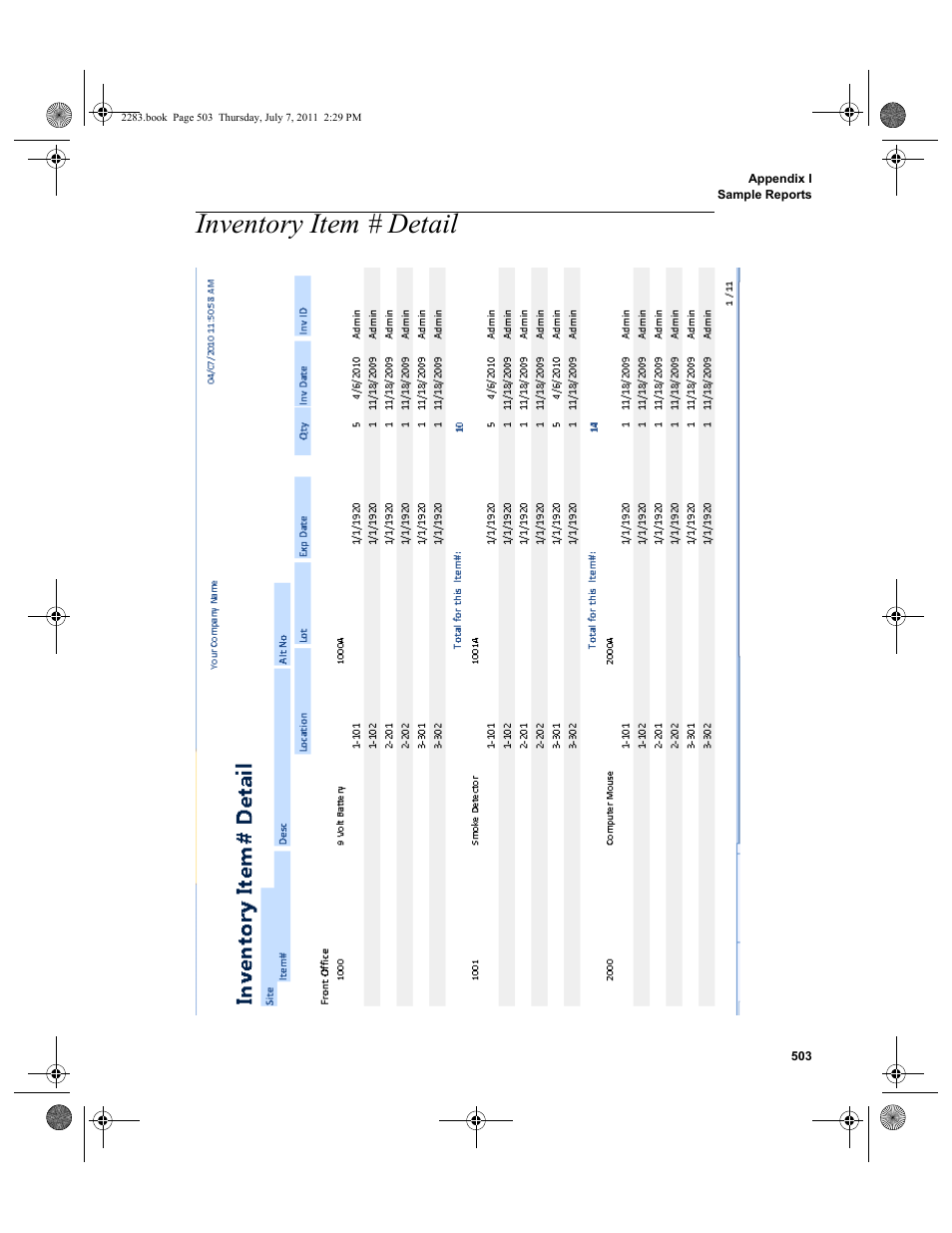 Inventory item # detail | IntelliTrack Check In/Out User Manual | Page 533 / 564