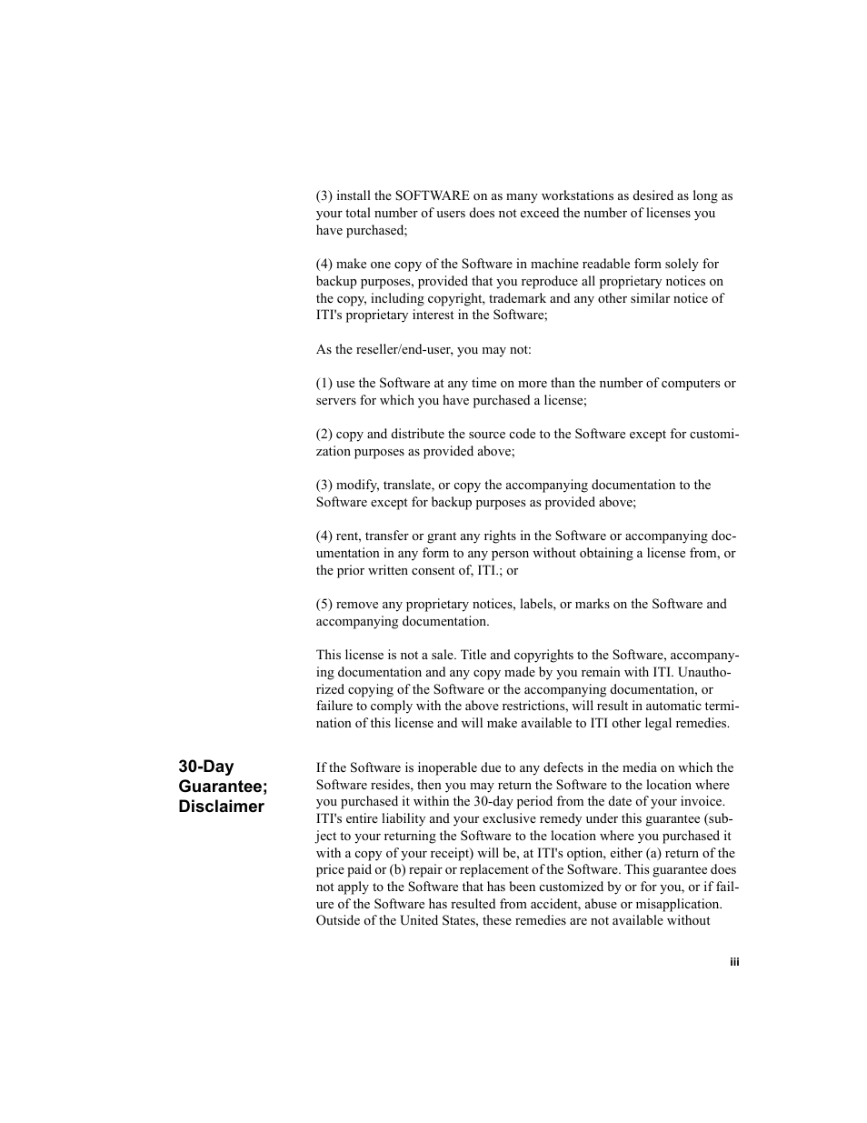 Day guarantee; disclaimer | IntelliTrack Check In/Out User Manual | Page 3 / 102