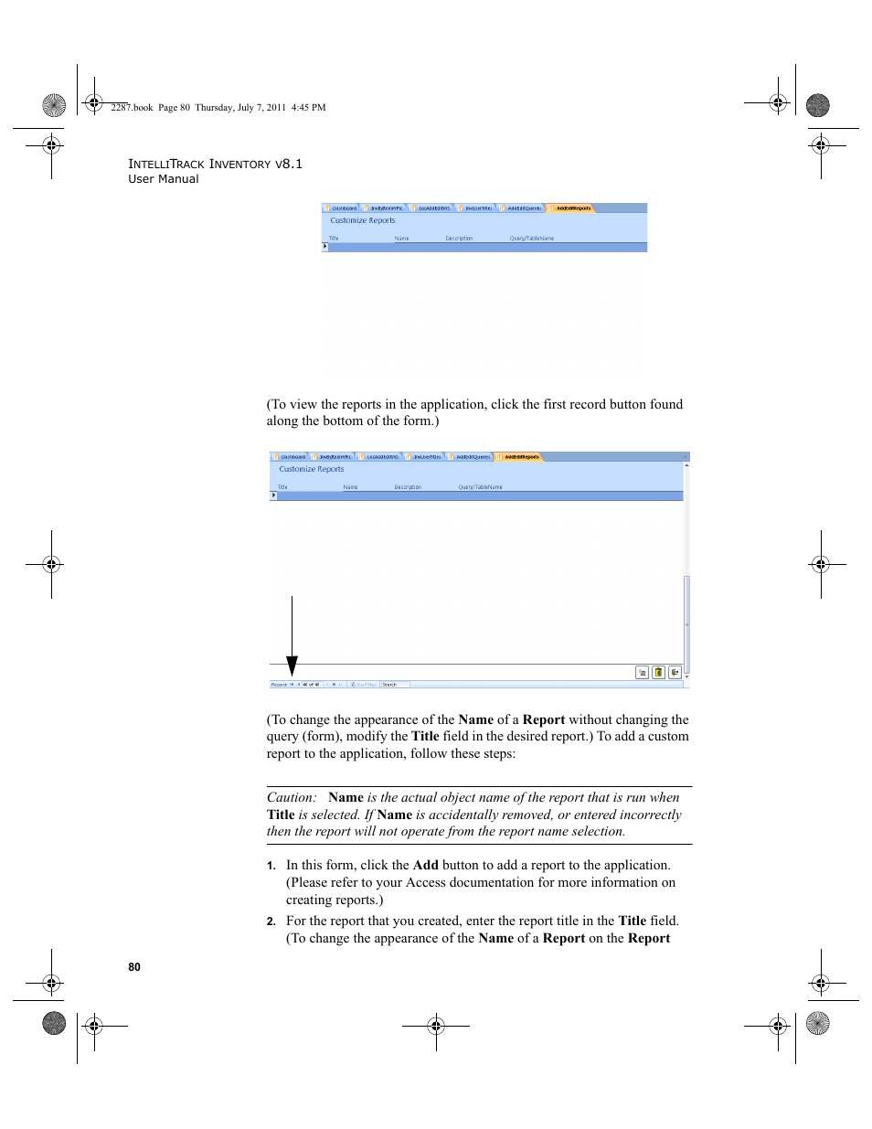 IntelliTrack Inventory Management User Manual | Page 106 / 366