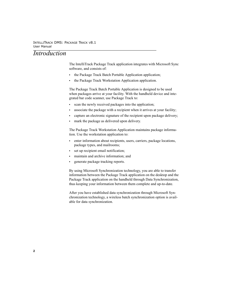 Introduction | IntelliTrack Package Track User Manual | Page 16 / 296