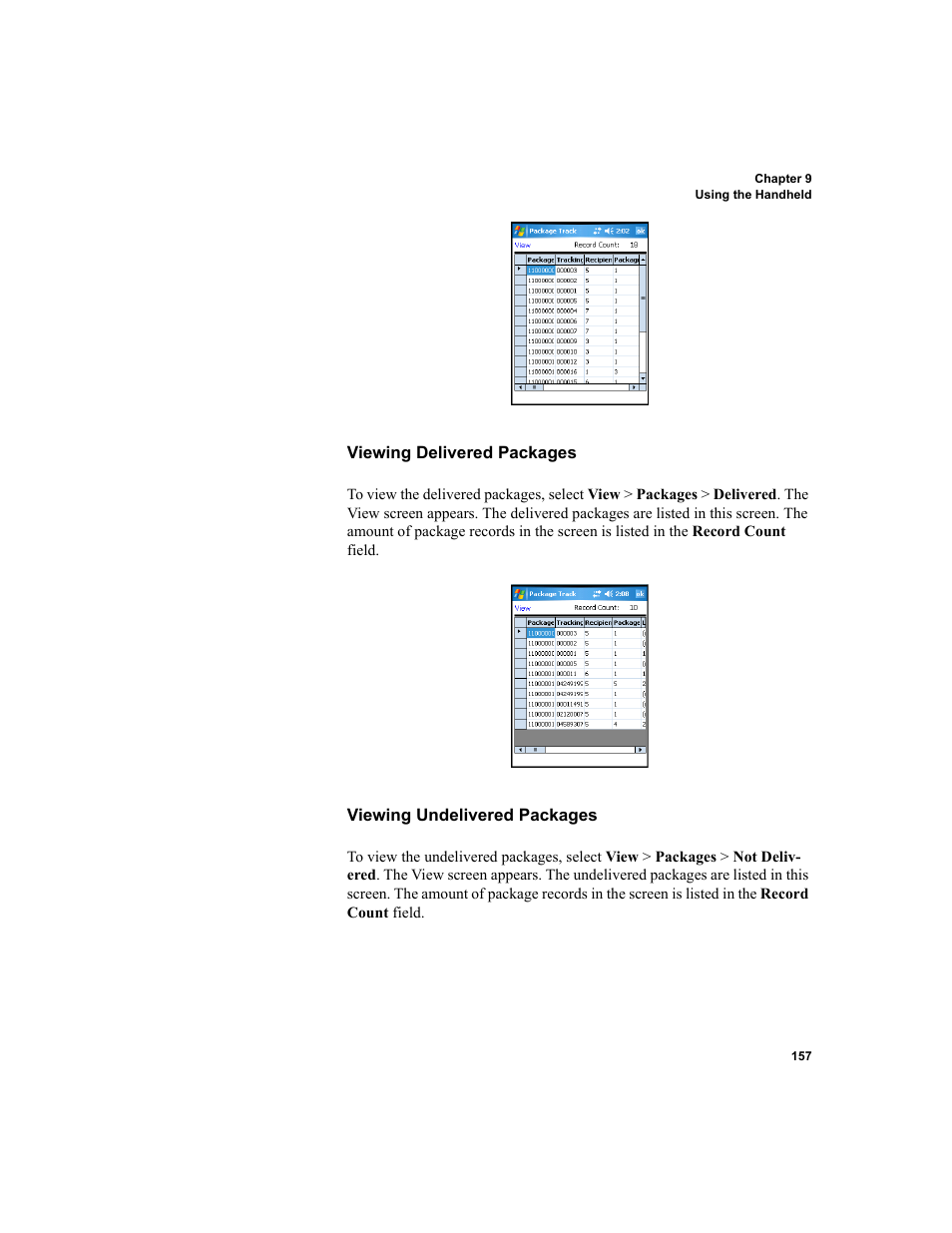 IntelliTrack Package Track User Manual | Page 171 / 296