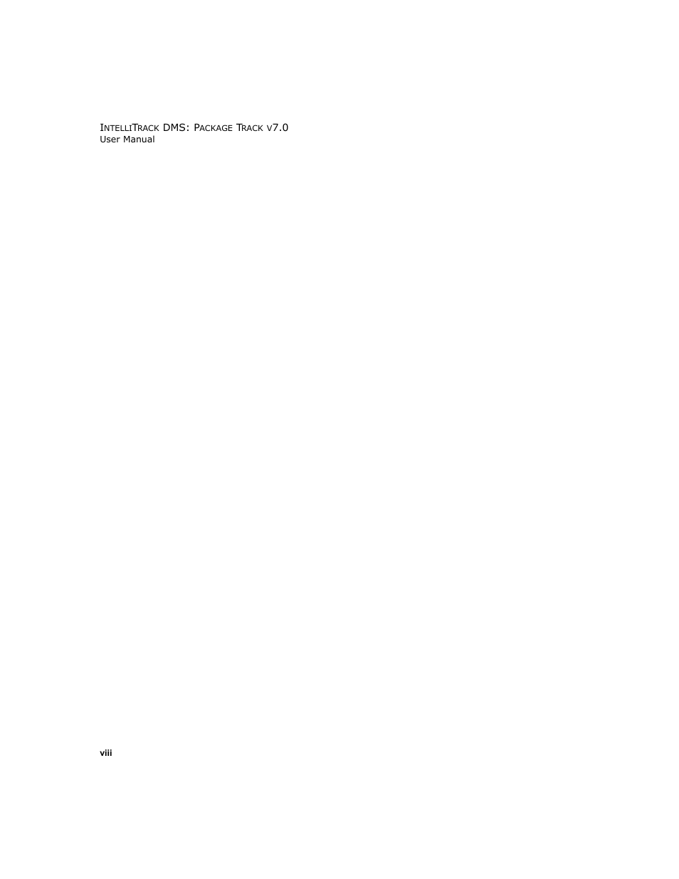 IntelliTrack Package Track User Manual | Page 8 / 230