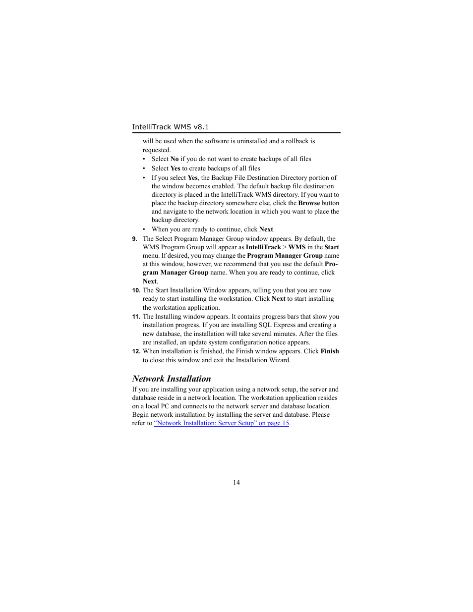 Network installation | IntelliTrack WMS – Warehouse Management System User Manual | Page 18 / 34