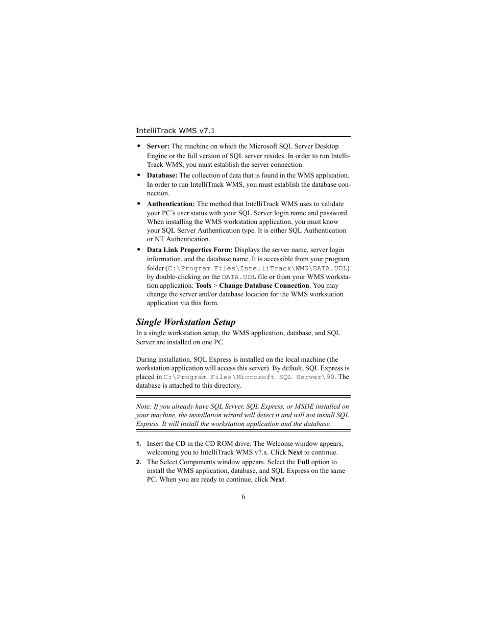 Single workstation setup | IntelliTrack WMS – Warehouse Management System User Manual | Page 10 / 26