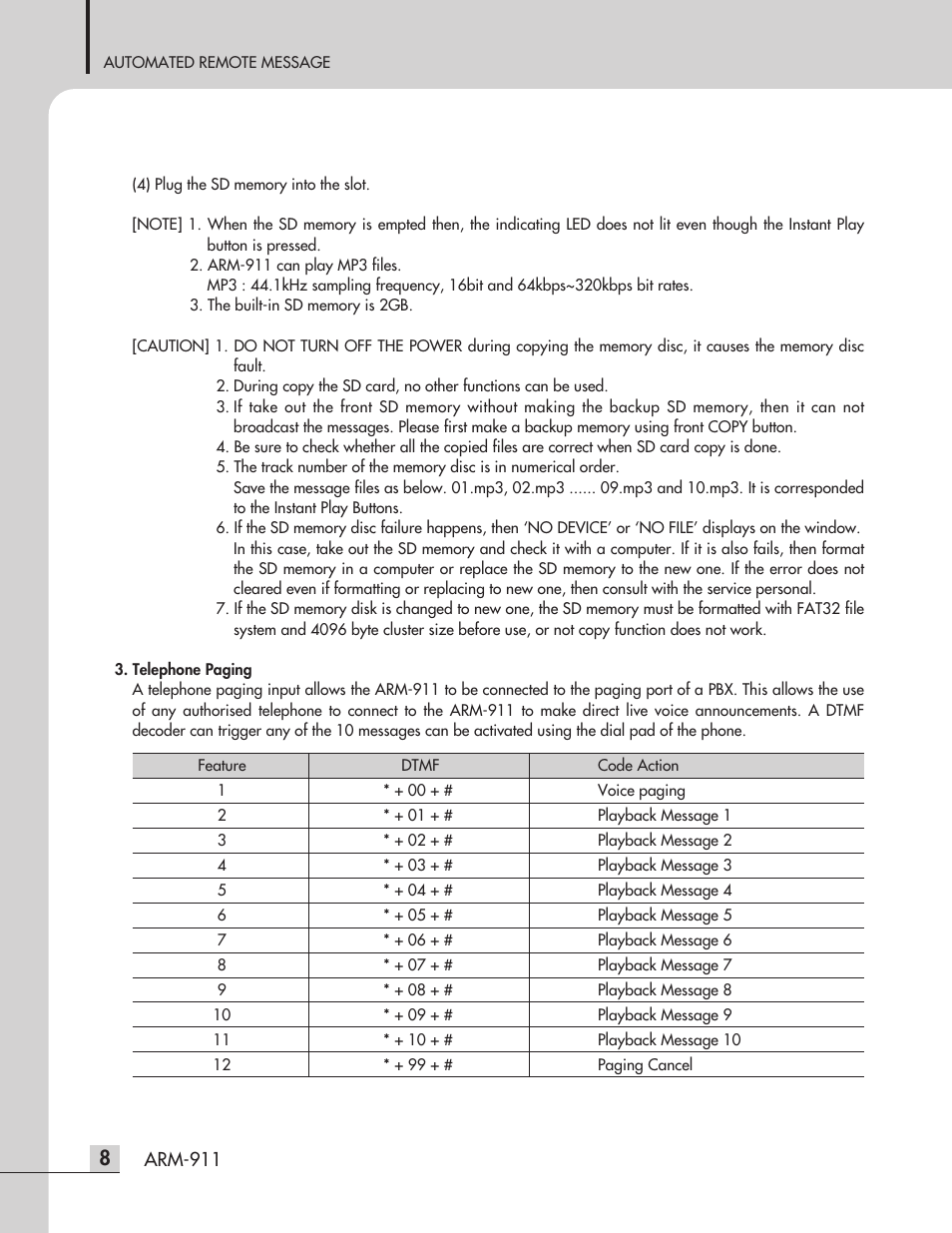 Inter-M ARM-911 User Manual | Page 11 / 32