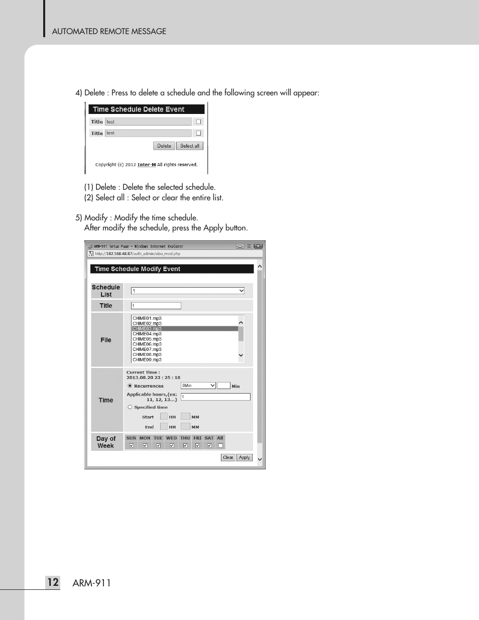 Inter-M ARM-911 User Manual | Page 15 / 32