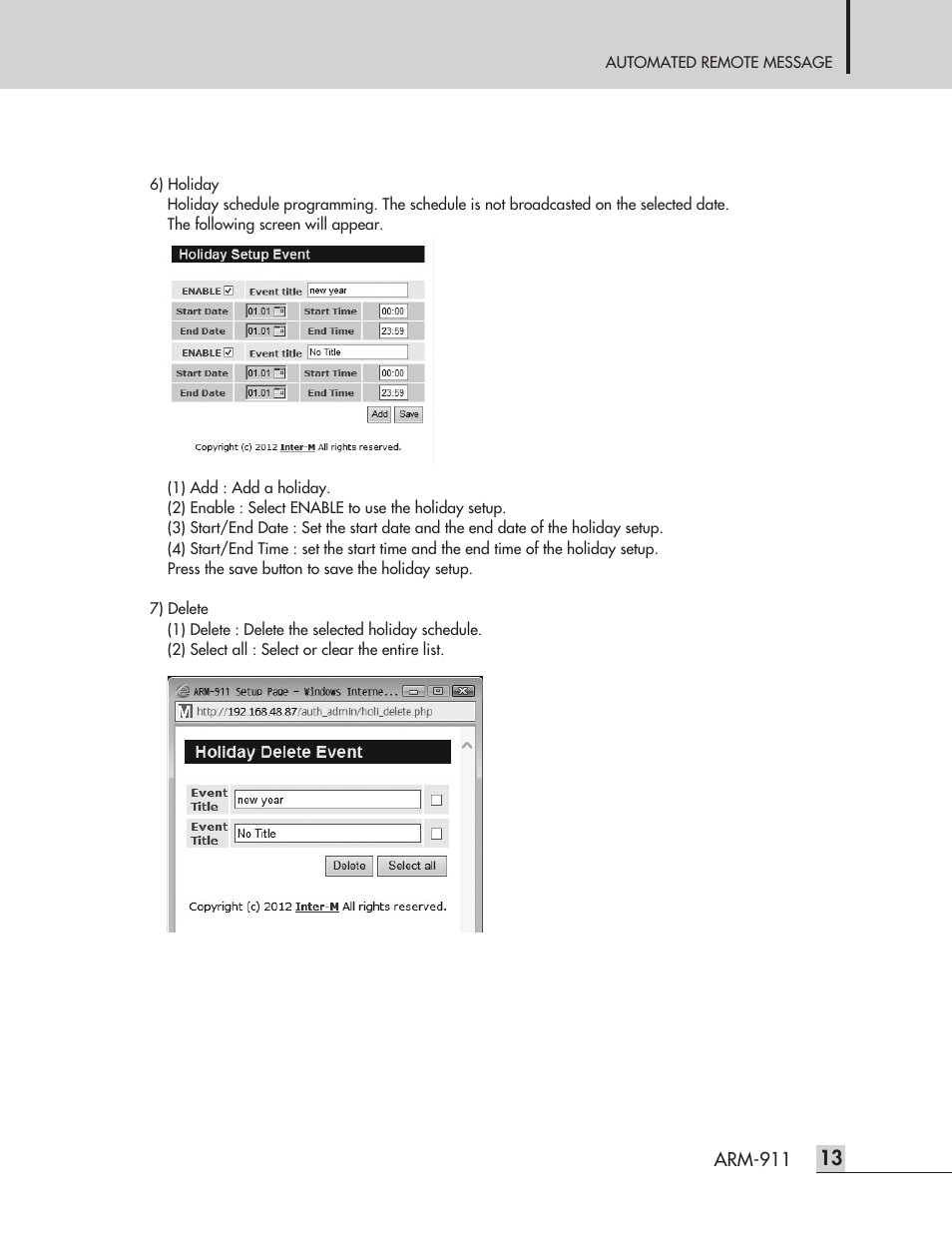 Inter-M ARM-911 User Manual | Page 16 / 32