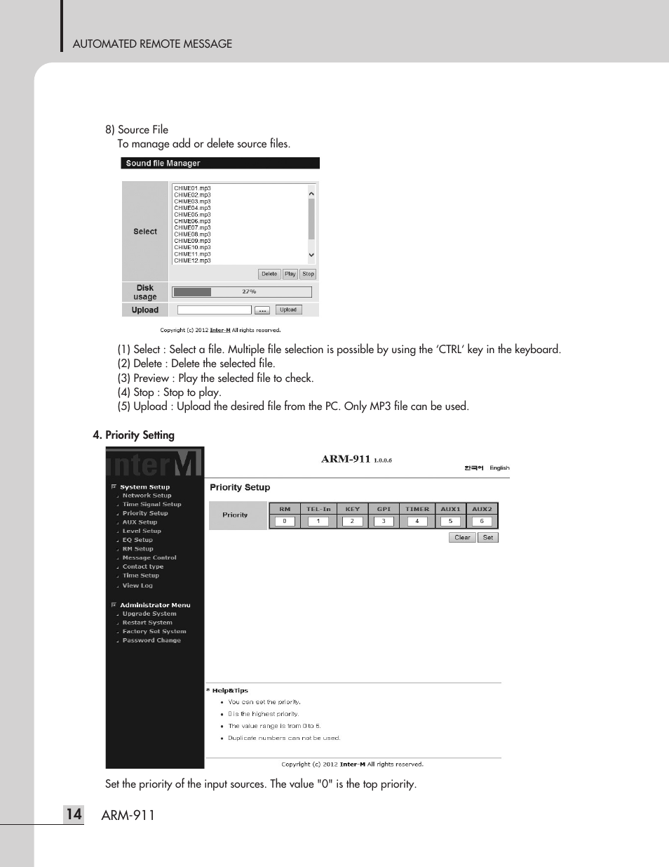 Inter-M ARM-911 User Manual | Page 17 / 32