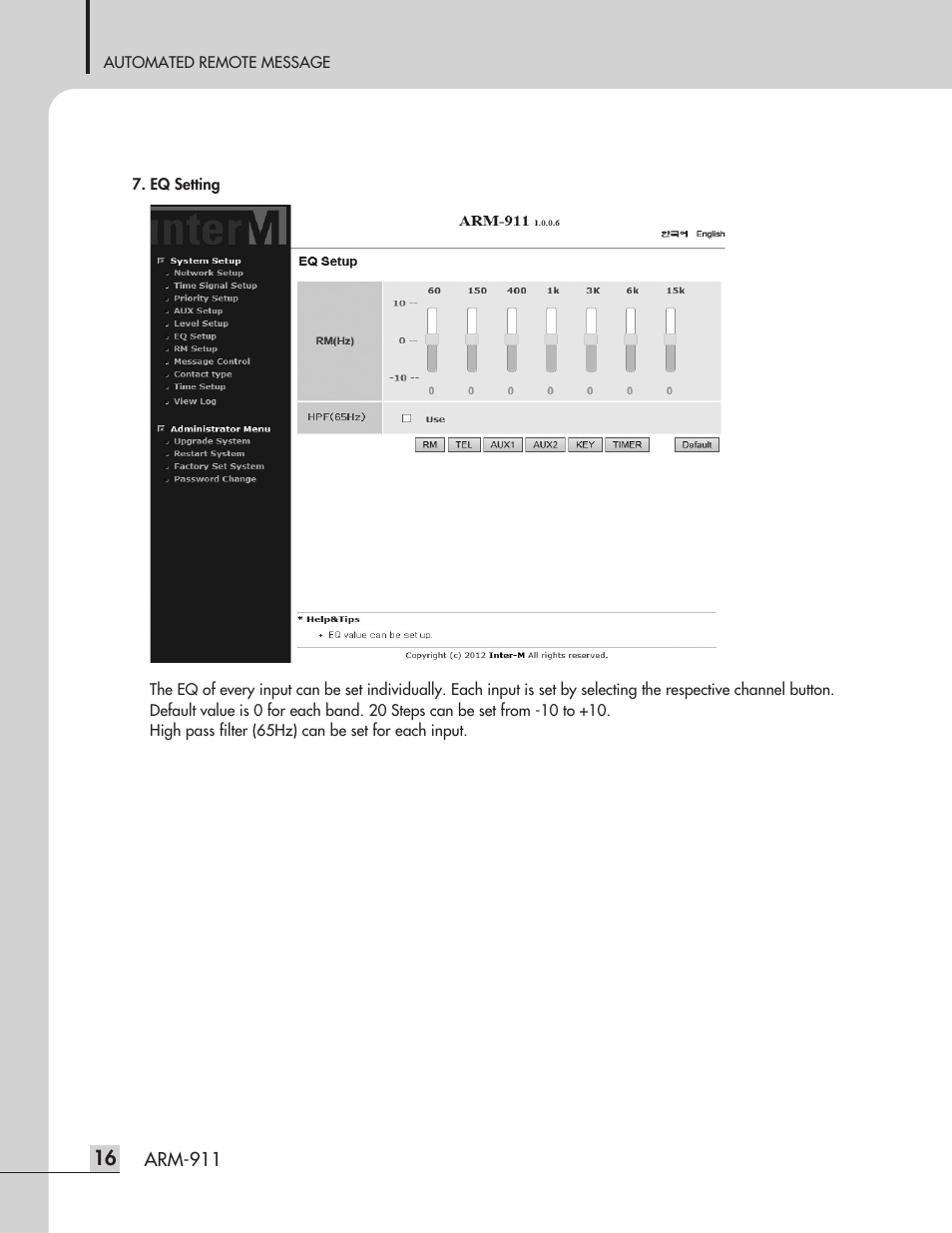 Inter-M ARM-911 User Manual | Page 19 / 32