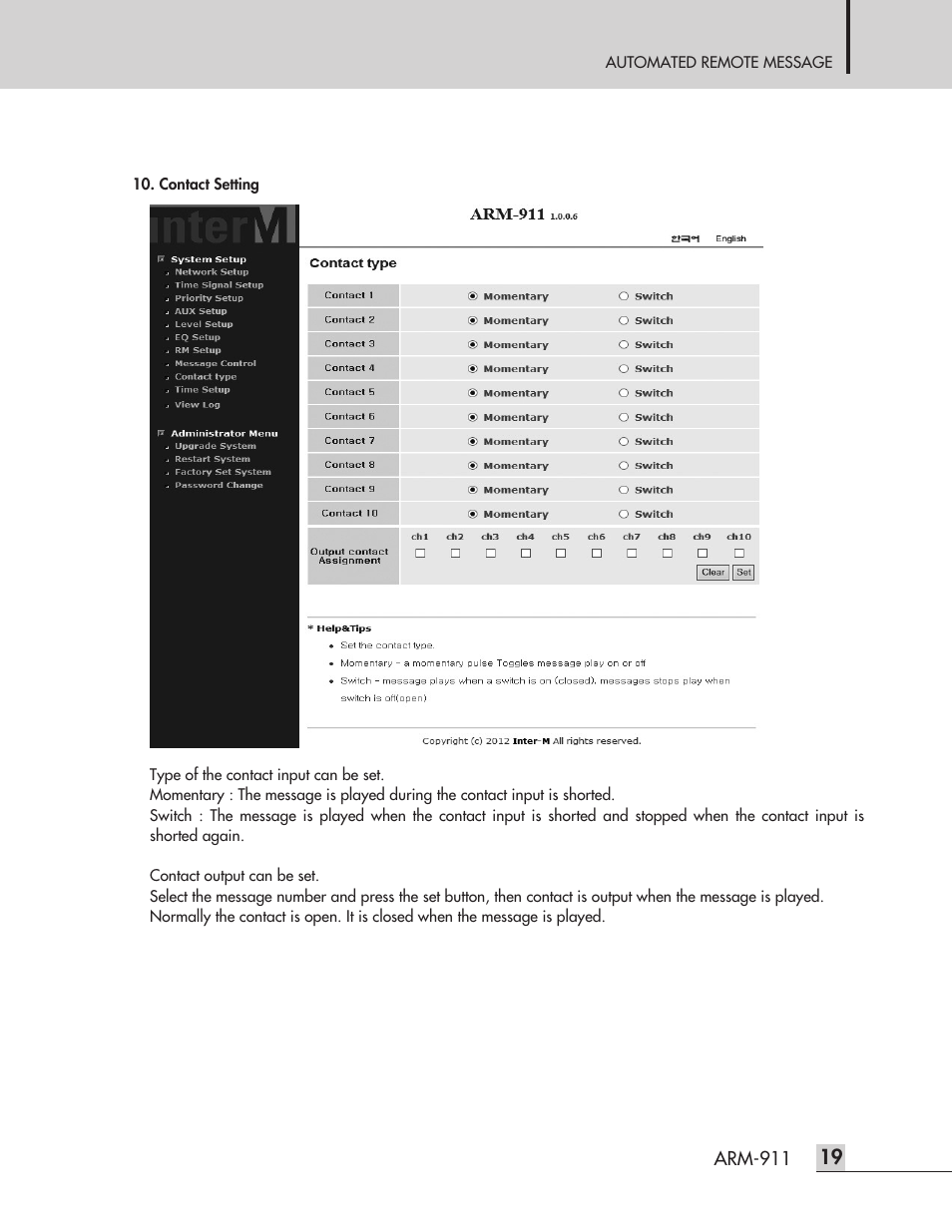 Inter-M ARM-911 User Manual | Page 22 / 32