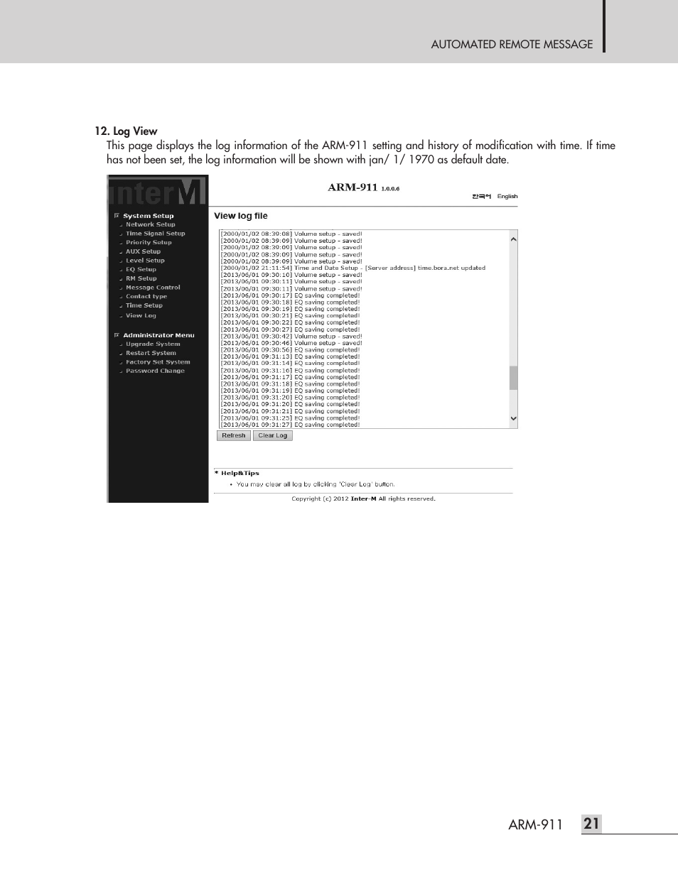 Inter-M ARM-911 User Manual | Page 24 / 32