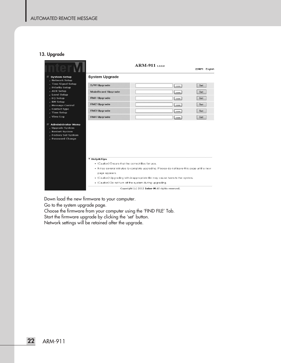 Inter-M ARM-911 User Manual | Page 25 / 32
