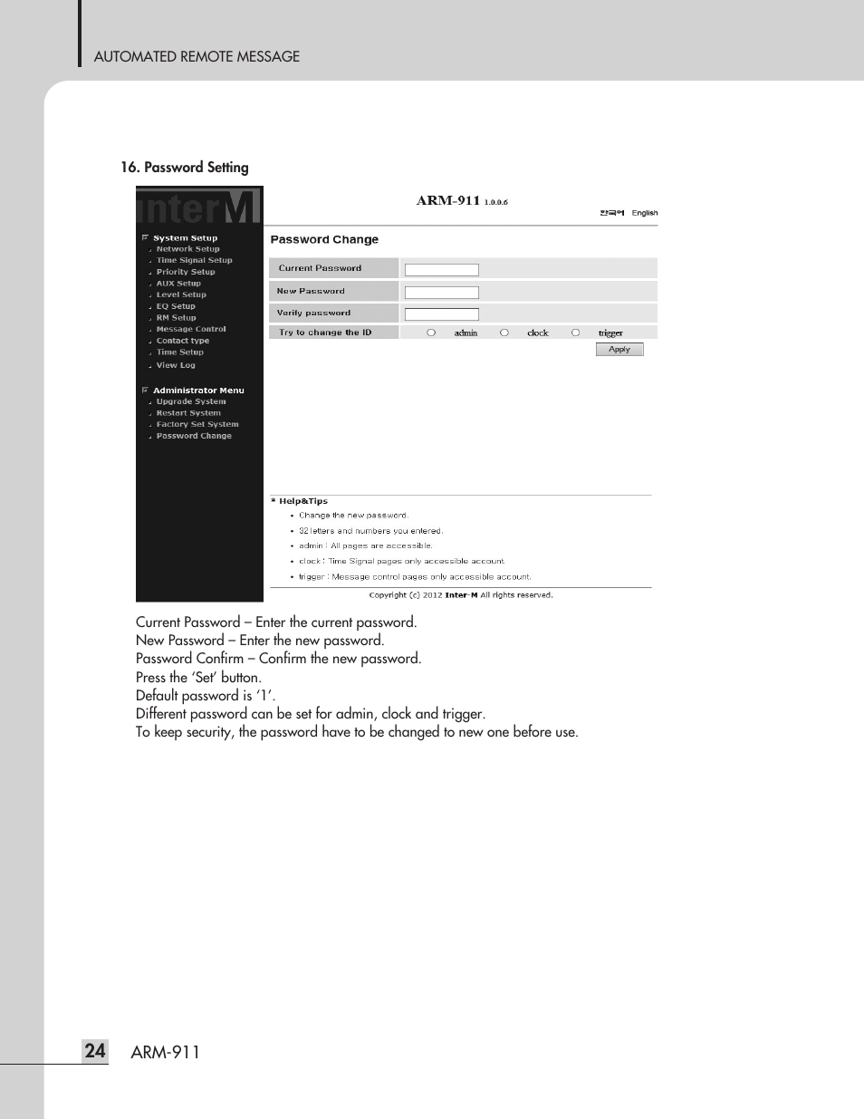 Inter-M ARM-911 User Manual | Page 27 / 32