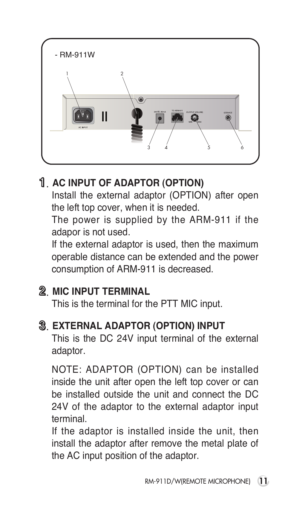 Inter-M RM-911D User Manual | Page 14 / 27