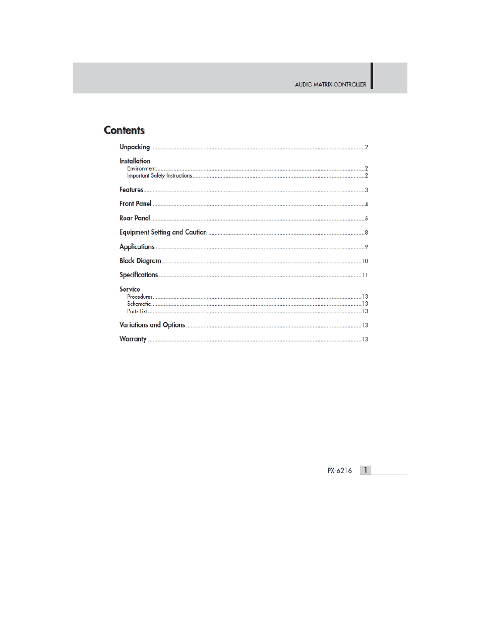 Inter-M PX-6216 User Manual | Page 4 / 19