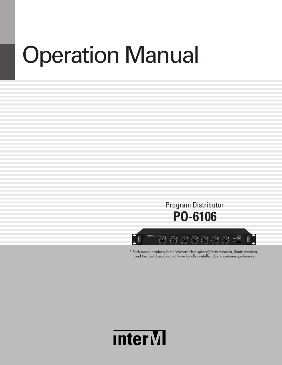 Inter-M PO-6106 User Manual | 16 pages