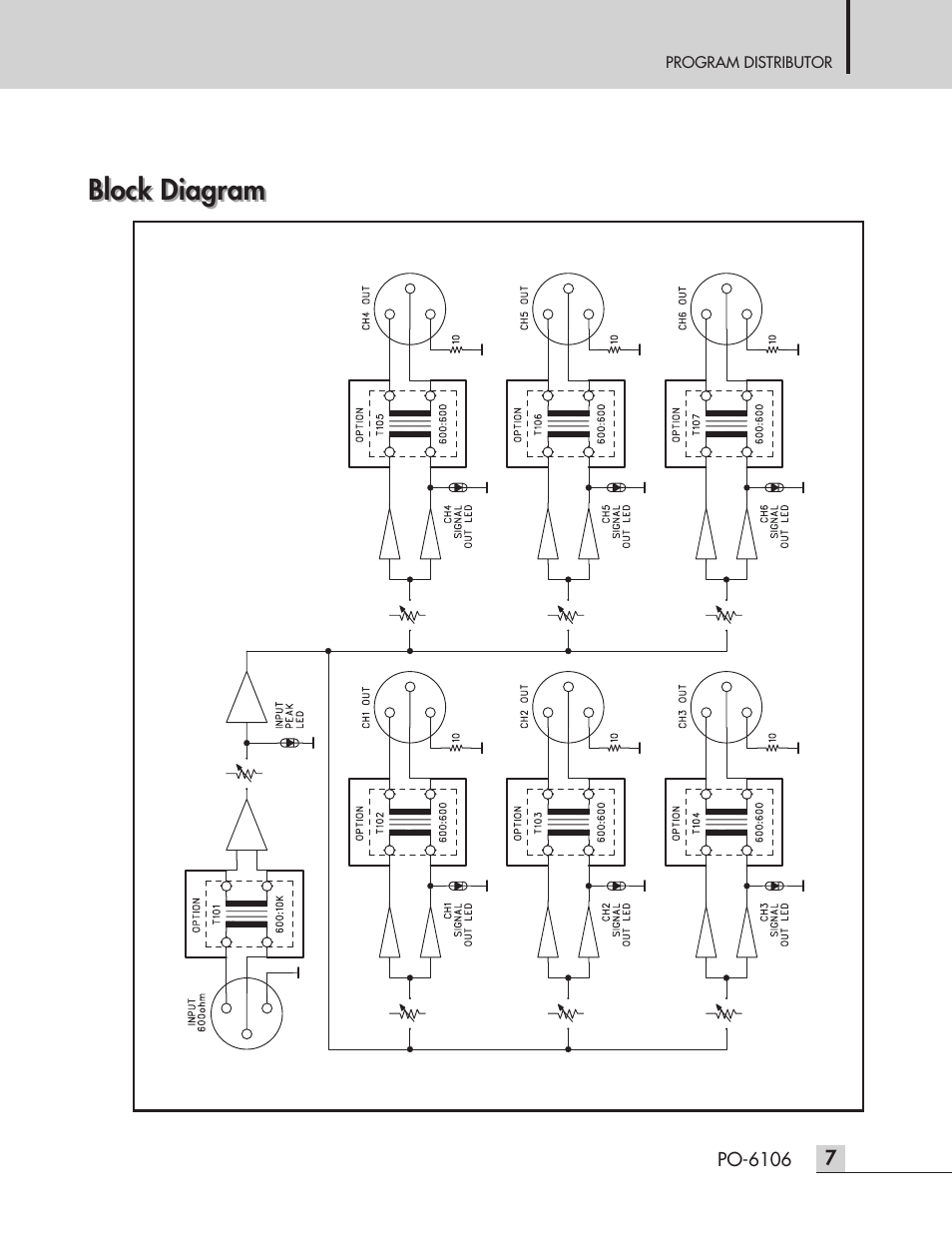 Block diagram | Inter-M PO-6106 User Manual | Page 9 / 16