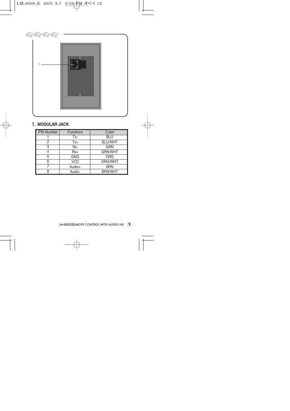 Rear panel | Inter-M LM-8000 User Manual | Page 11 / 20