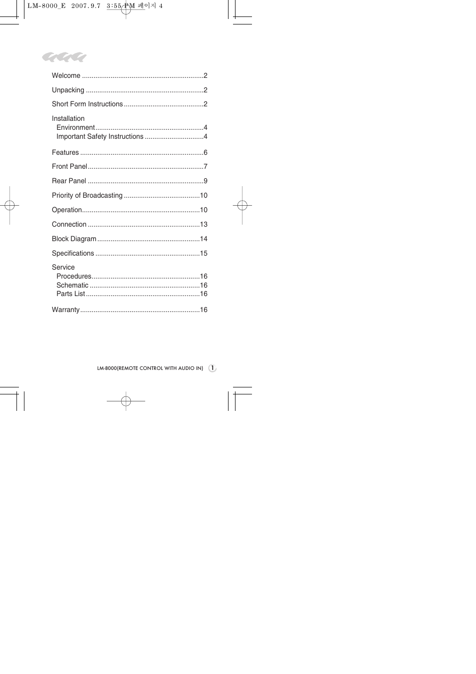 Inter-M LM-8000 User Manual | Page 3 / 20