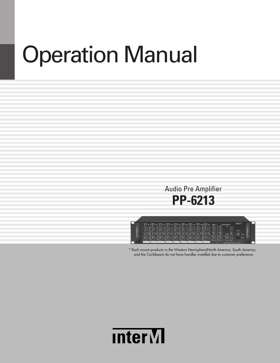 Inter-M PP-6213 User Manual | 15 pages