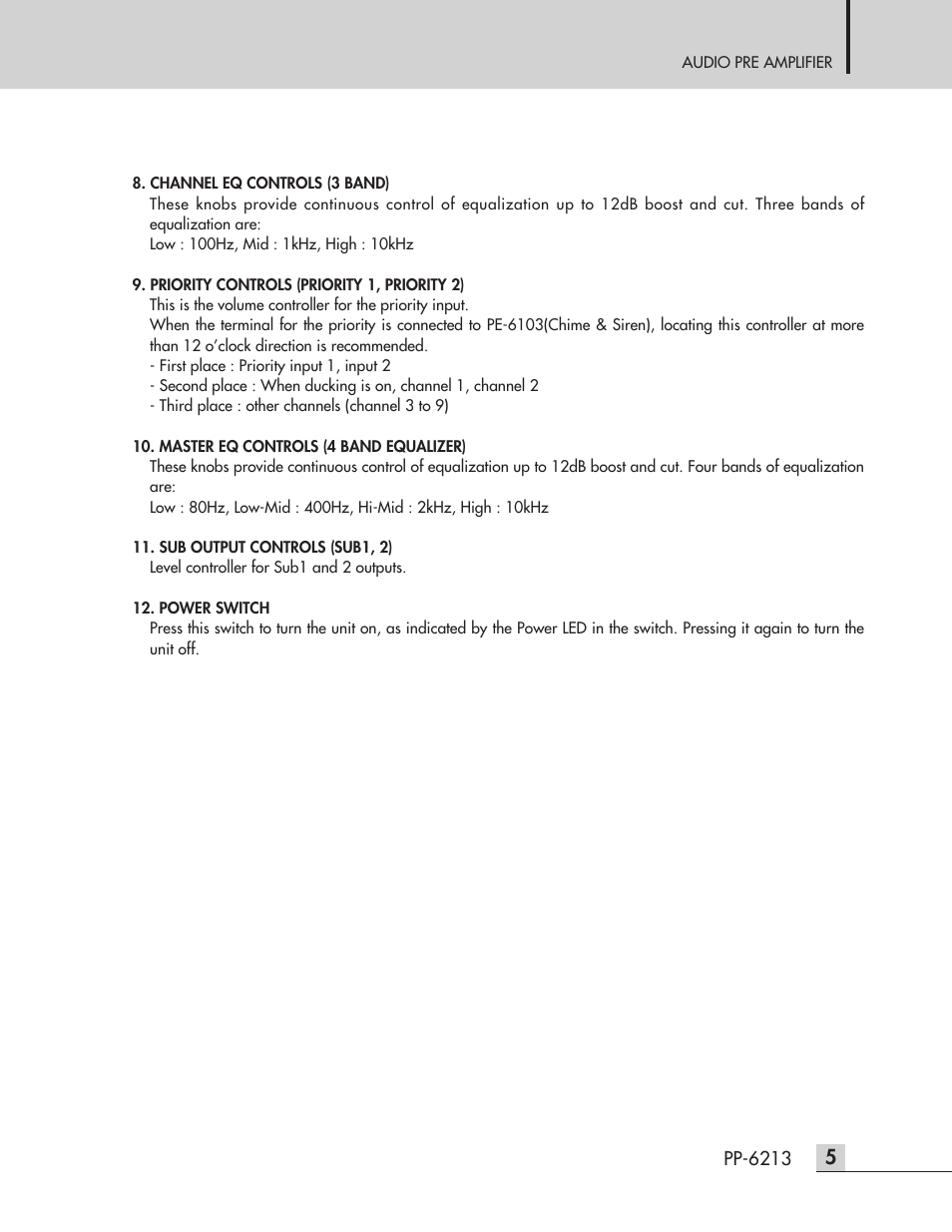 Inter-M PP-6213 User Manual | Page 7 / 15