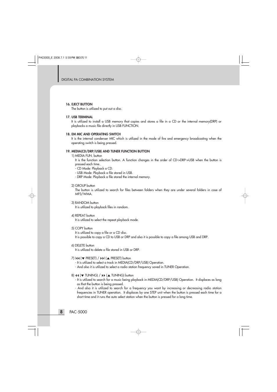 Inter-M PAC-5000 User Manual | Page 10 / 50