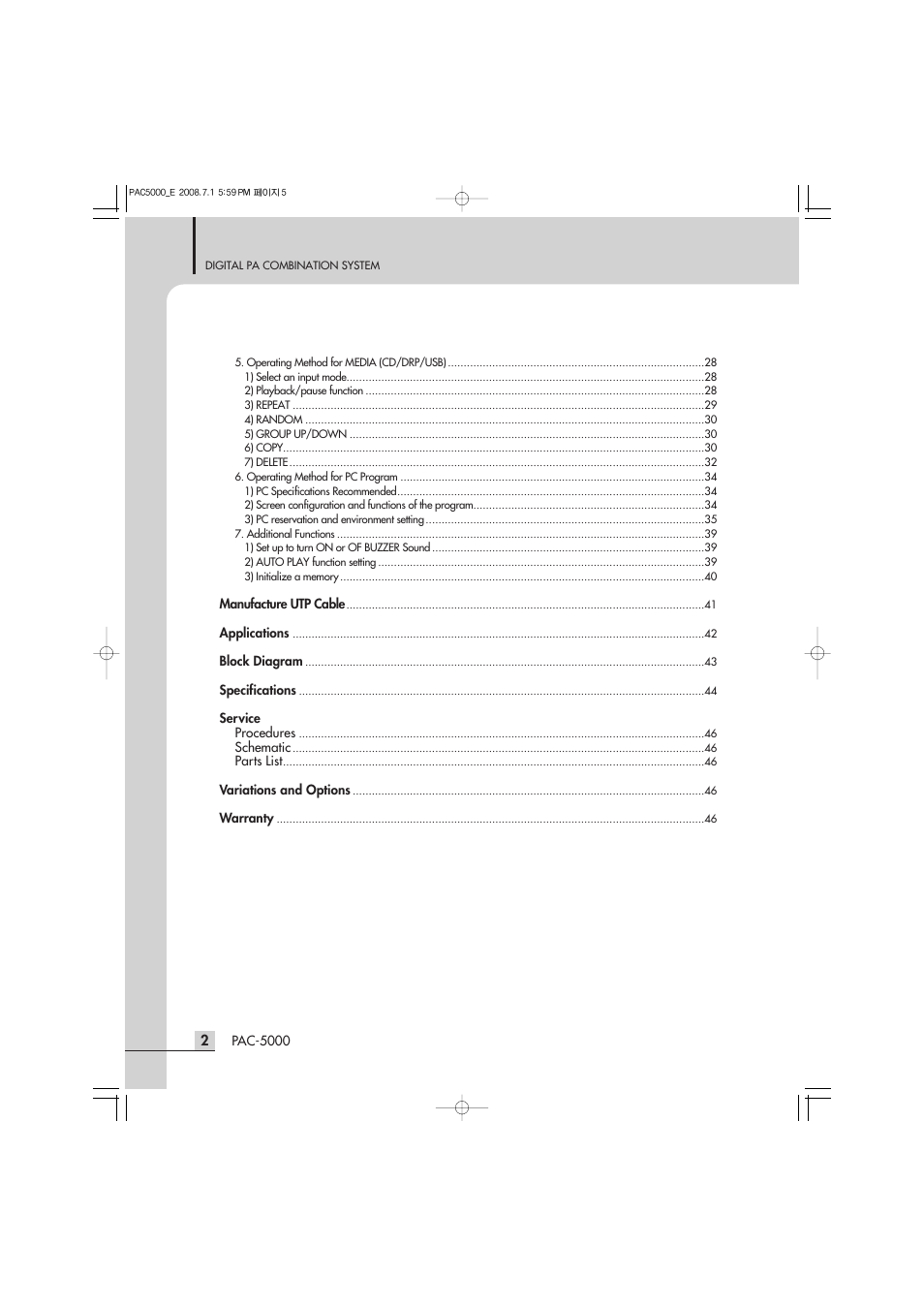 Inter-M PAC-5000 User Manual | Page 4 / 50