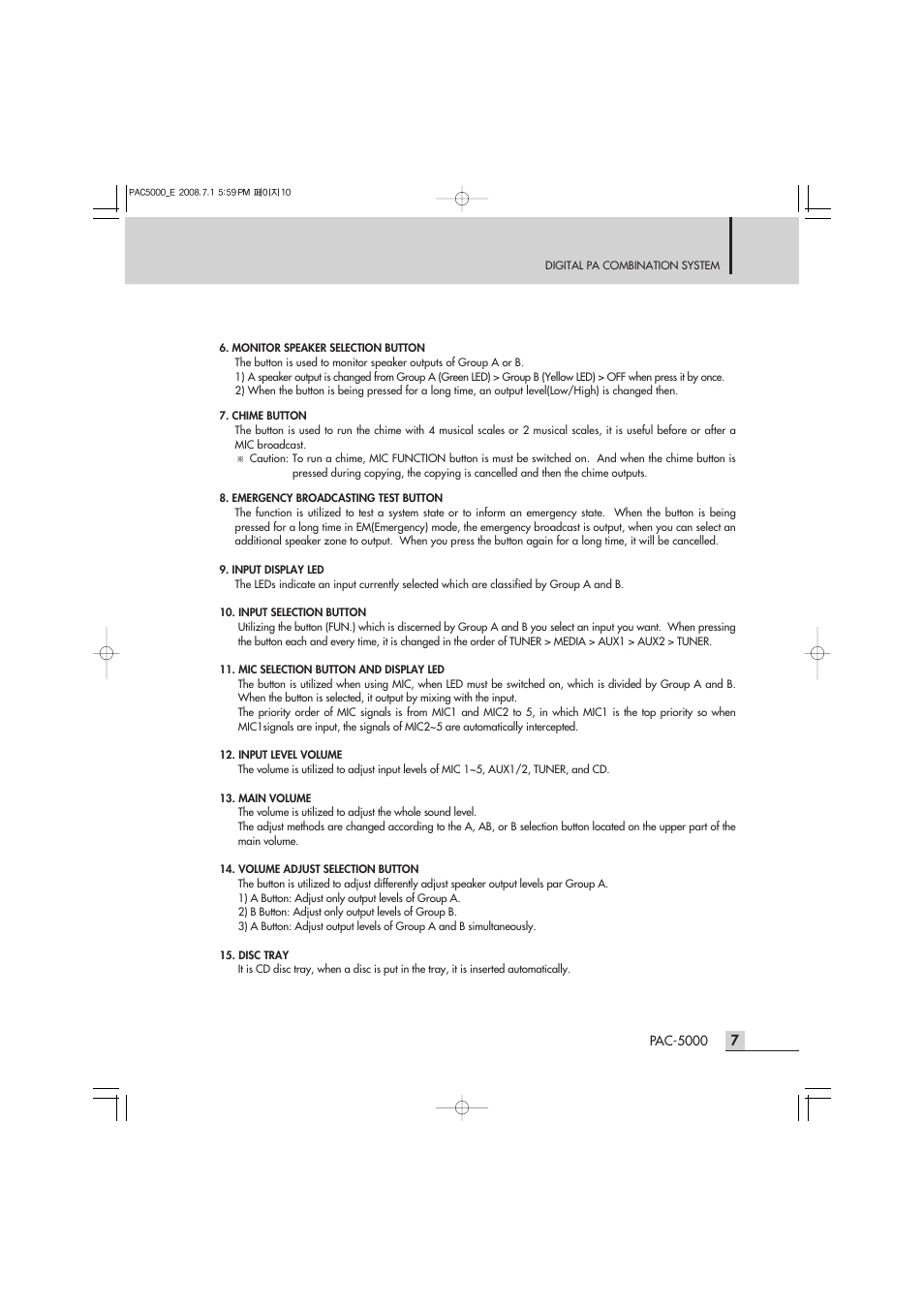 Inter-M PAC-5000 User Manual | Page 9 / 50