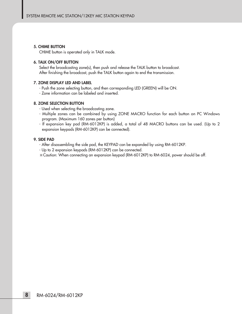 Inter-M RM-6024 User Manual | Page 10 / 20