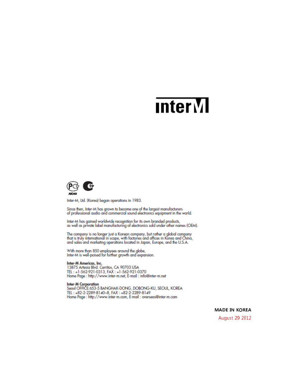 Inter-M ECS-6216S User Manual | 14 pages