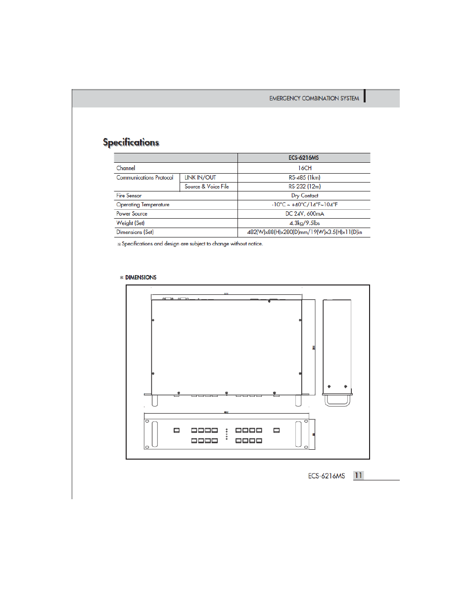 Inter-M ECS-6216S User Manual | Page 13 / 14