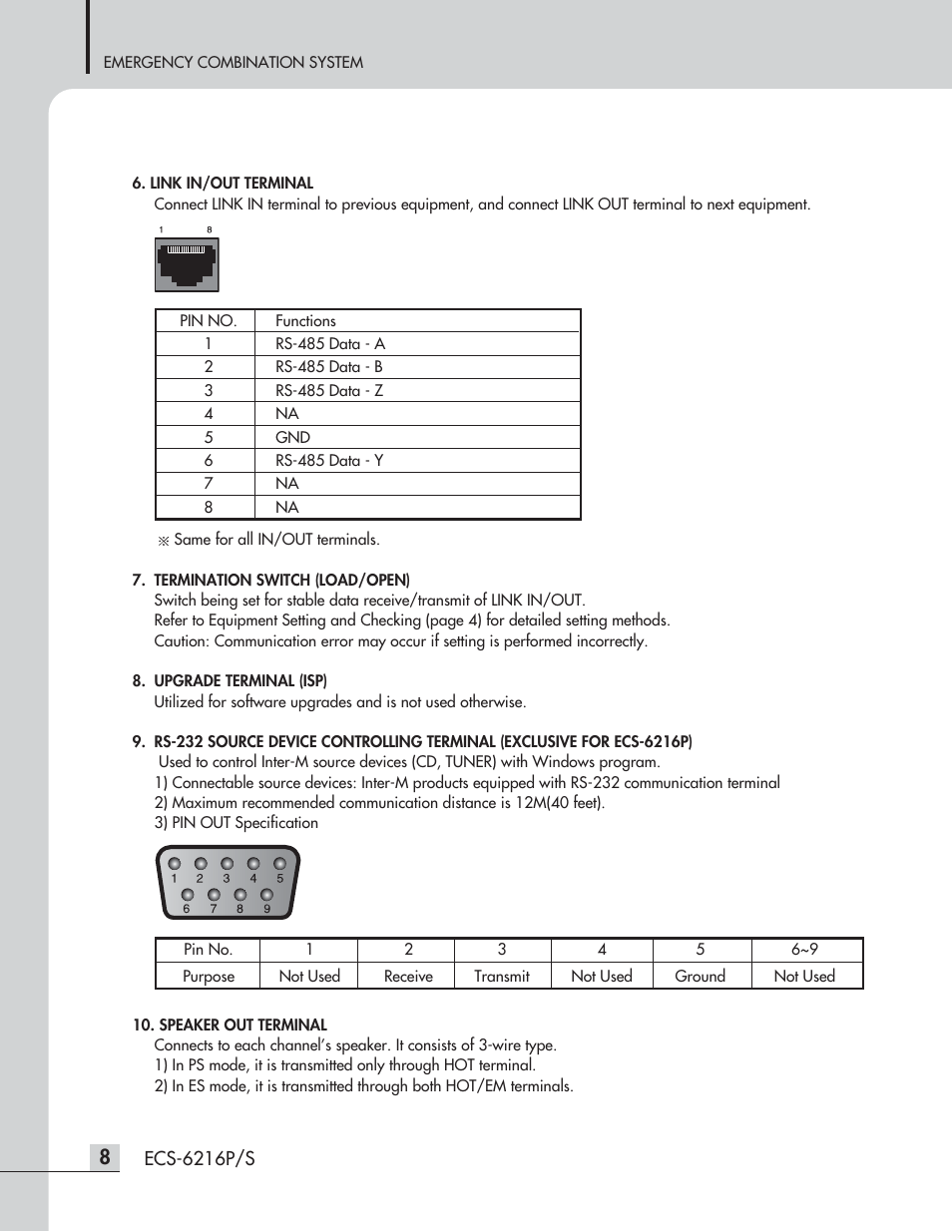 Inter-M ECS-6216P User Manual | Page 10 / 16