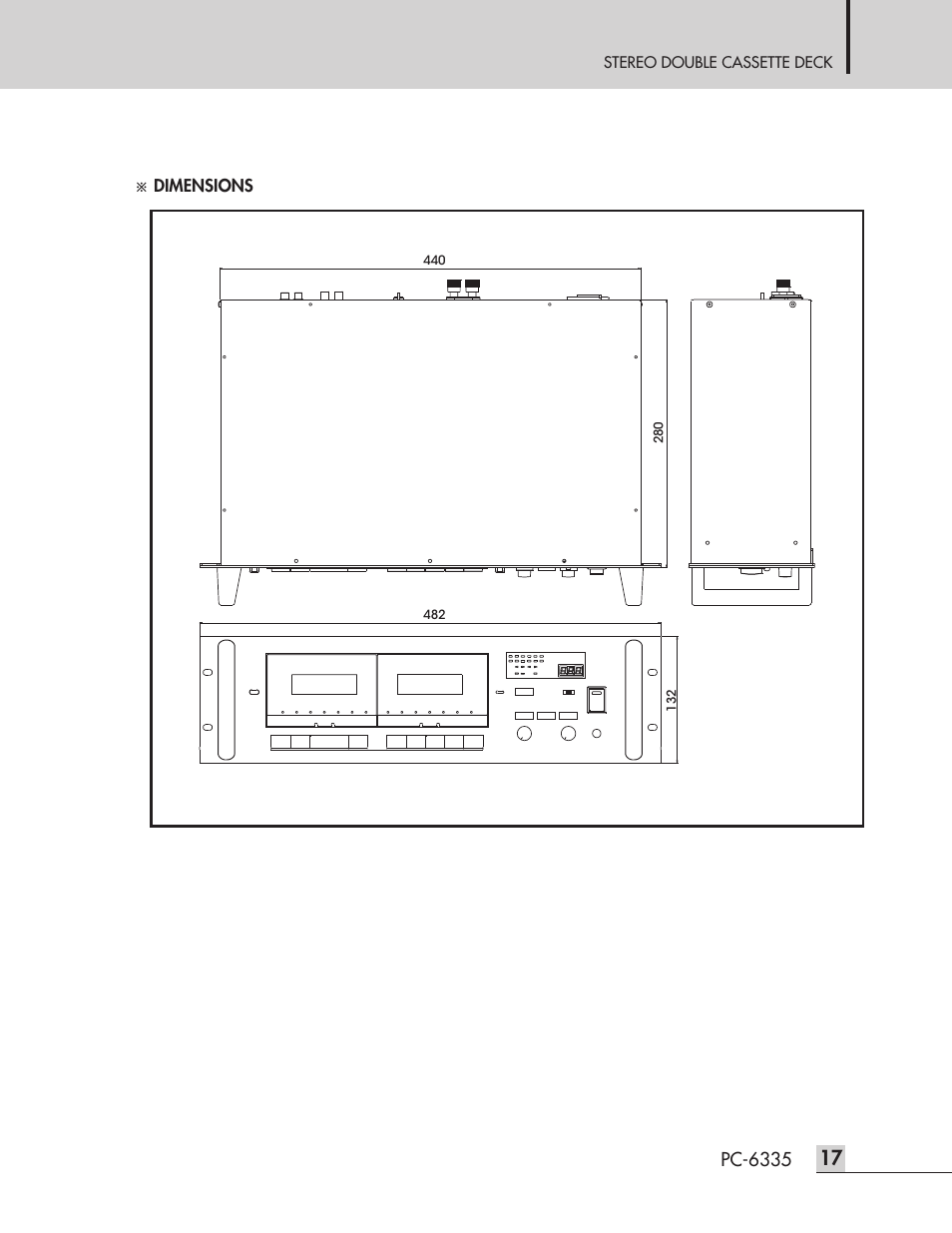 Pc-6335, Dimensions | Inter-M PC-6335 User Manual | Page 19 / 24