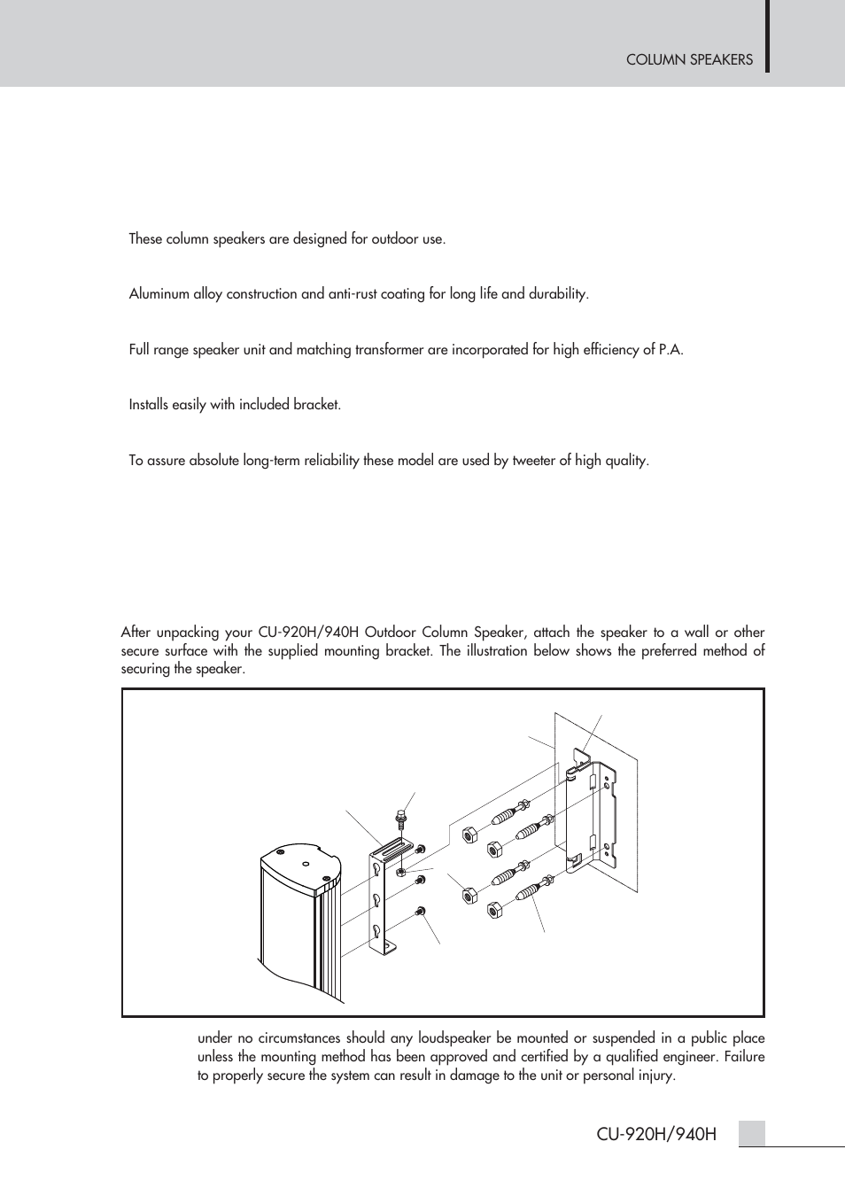 Features, Setup and operation | Inter-M CU-940H User Manual | Page 14 / 22