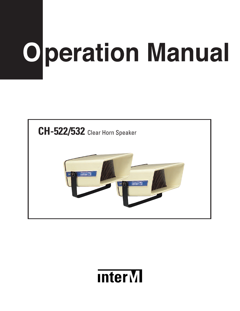 Inter-M CH-532 User Manual | 11 pages