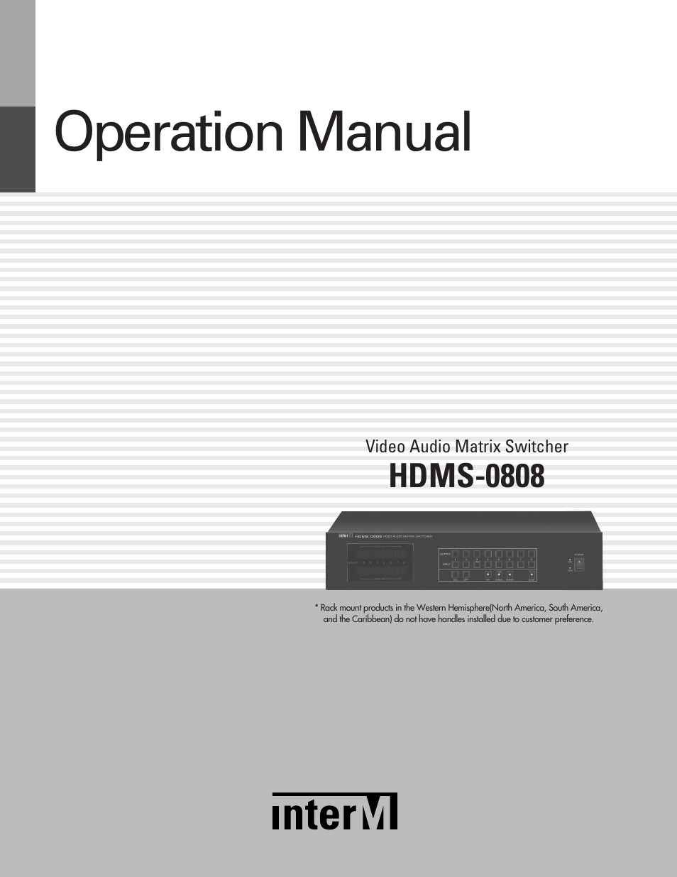 Inter-M HDMS-0808 User Manual | 23 pages