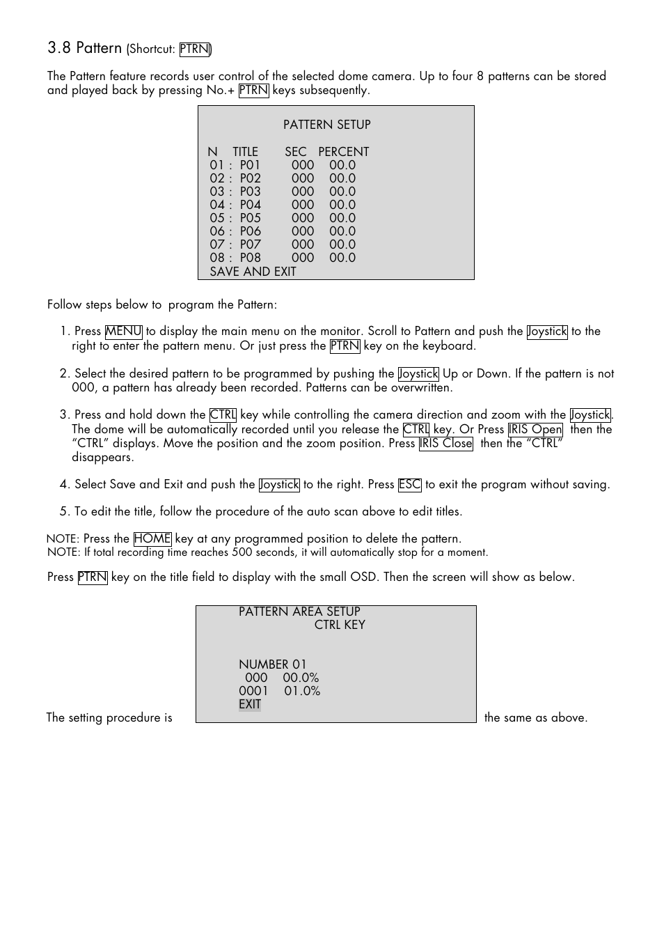 8 pattern | Inter-M HDRC-Z440 User Manual | Page 18 / 36