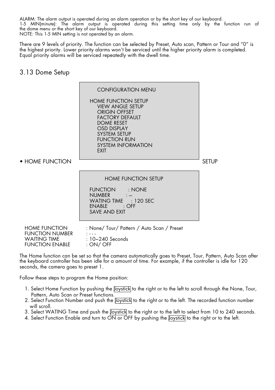 13 dome setup | Inter-M HDRC-Z440 User Manual | Page 24 / 36