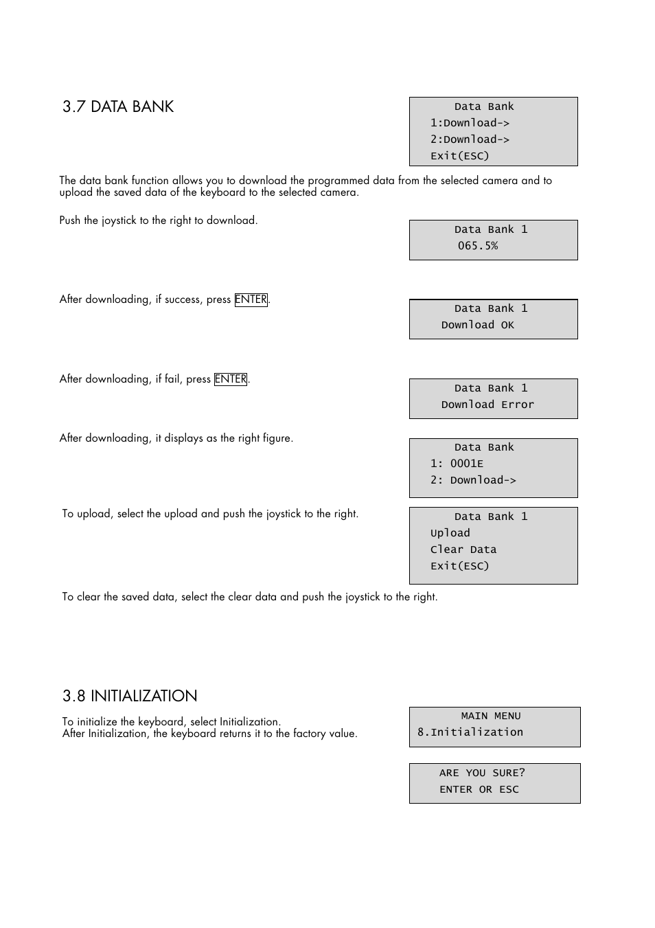 7 data bank, 8 initialization | Inter-M HDCC-400 User Manual | Page 22 / 48