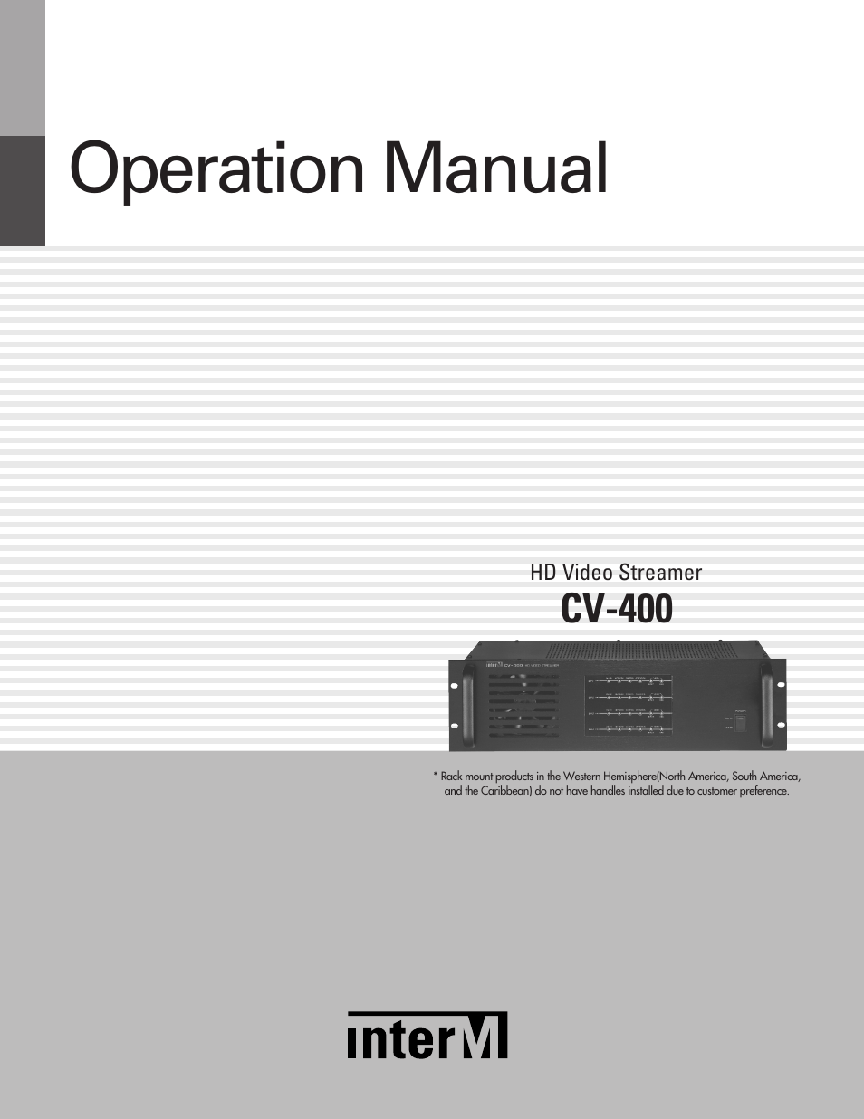 Inter-M CV-400 User Manual | 16 pages