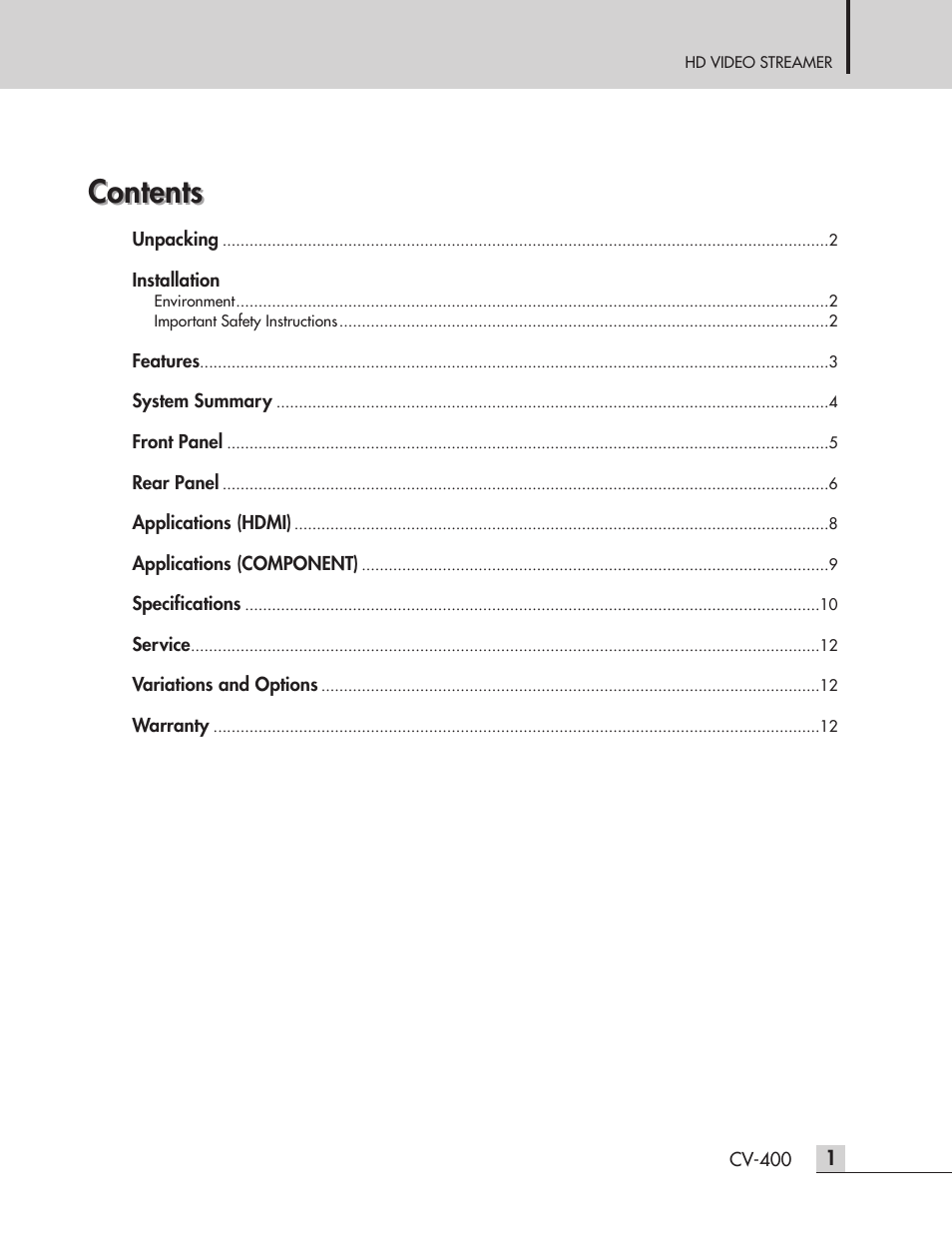 Inter-M CV-400 User Manual | Page 3 / 16