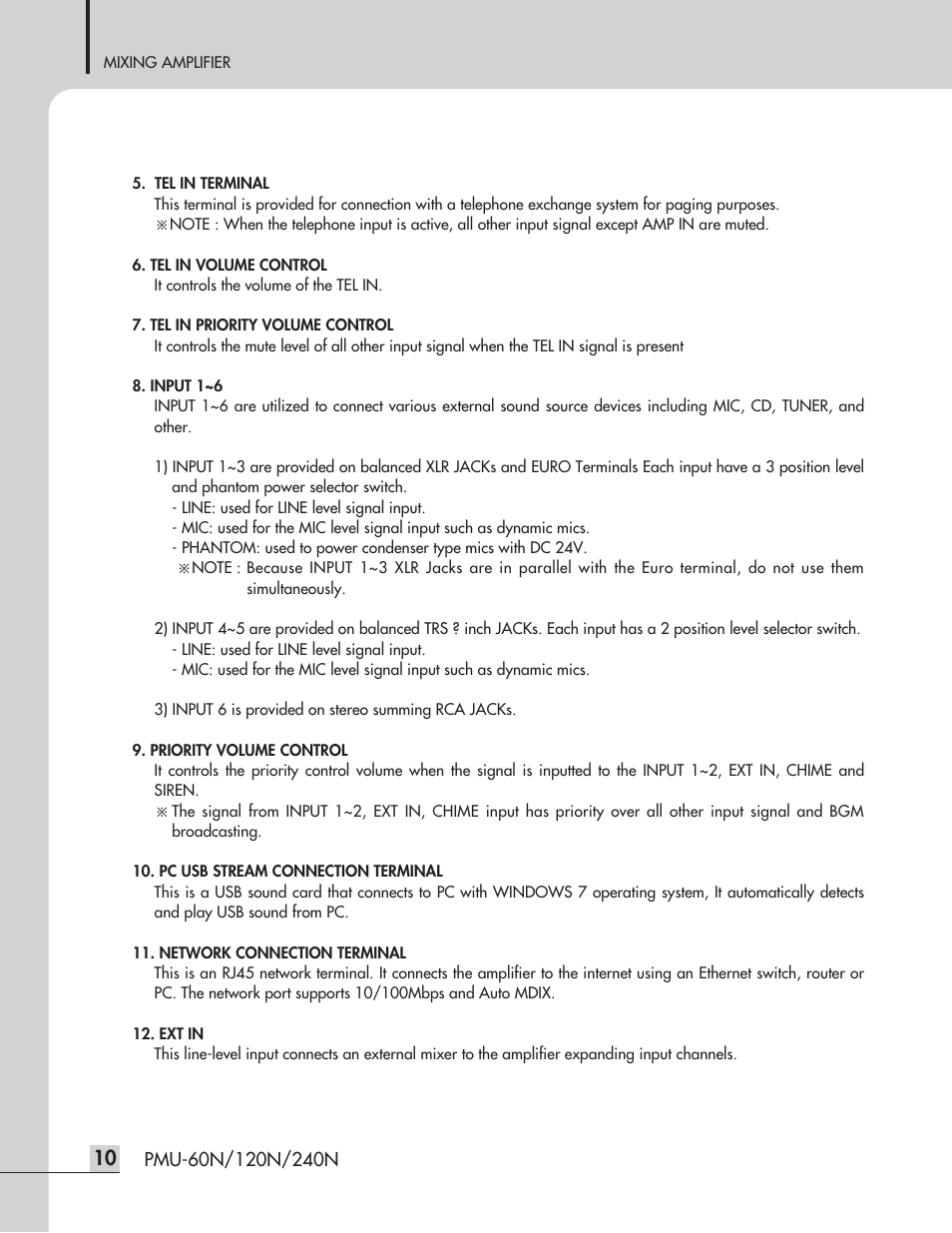 Inter-M PMU-120N User Manual | Page 12 / 28