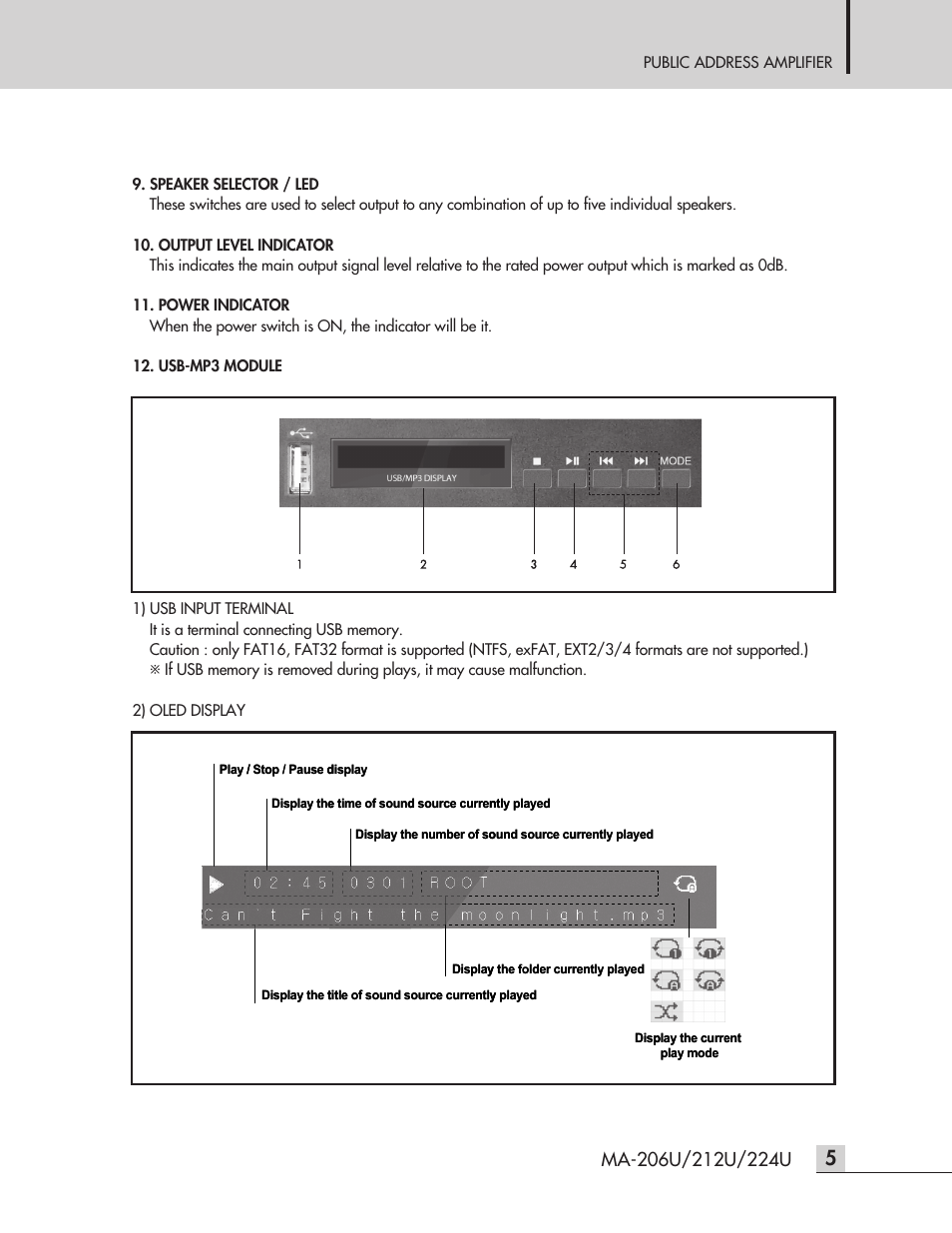 Inter-M MA-212U User Manual | Page 7 / 20