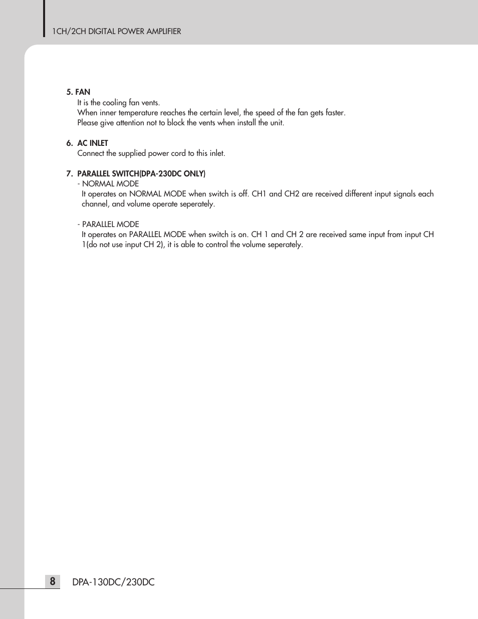 Inter-M DPA-230DC User Manual | Page 10 / 20