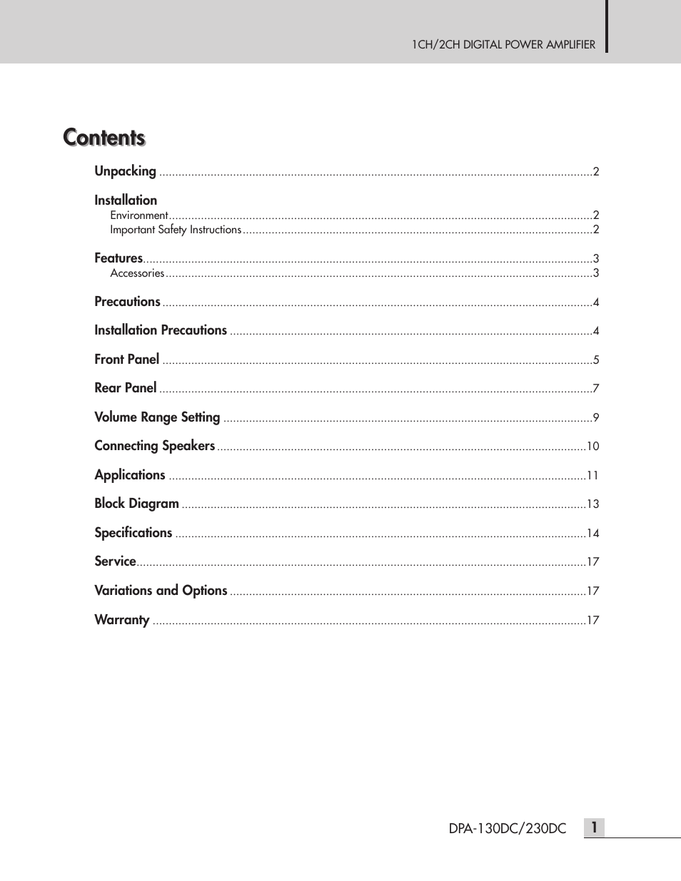 Inter-M DPA-230DC User Manual | Page 3 / 20