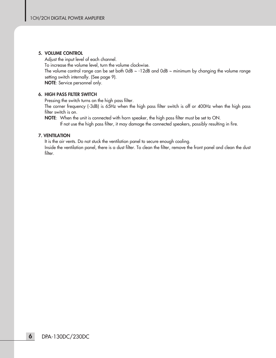 Inter-M DPA-230DC User Manual | Page 8 / 20