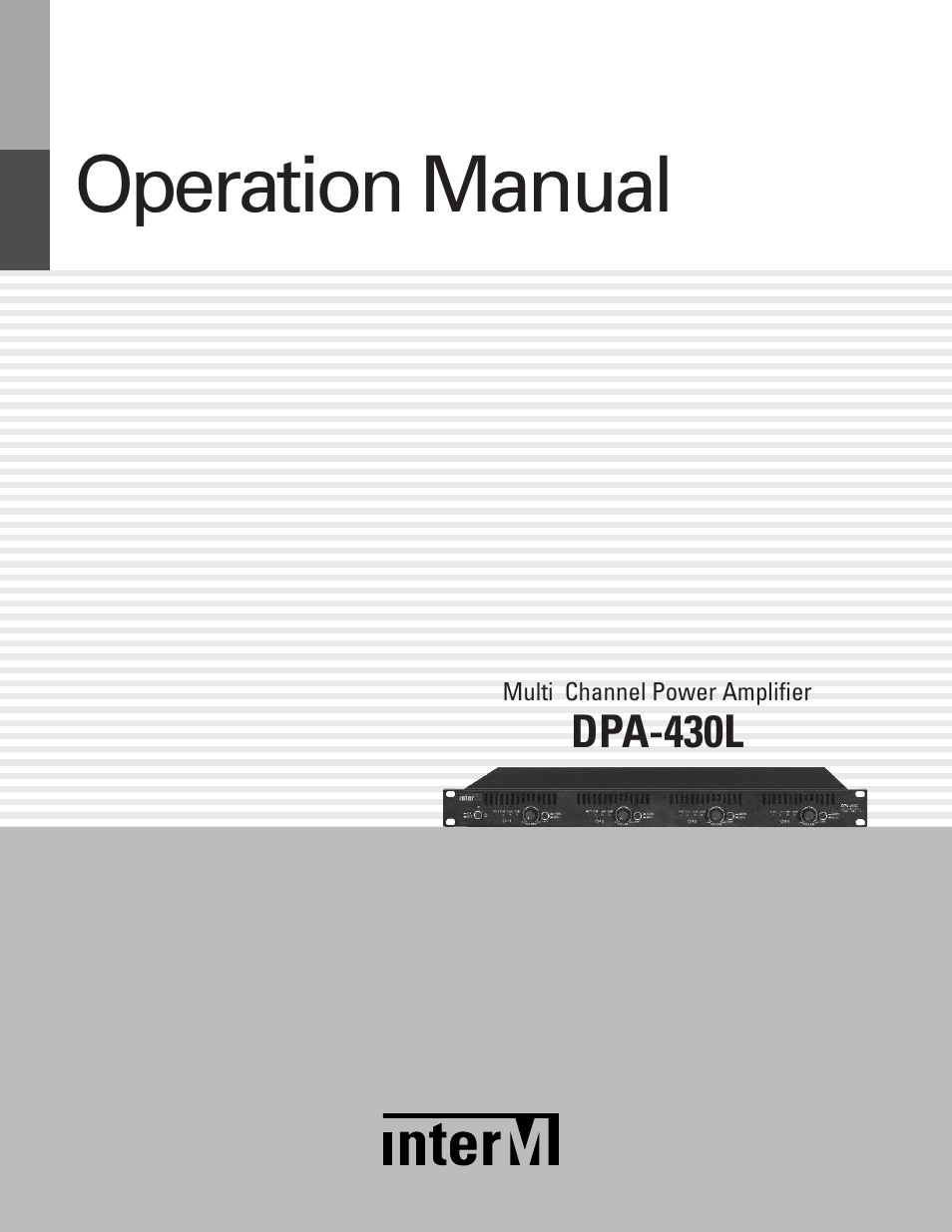 Inter-M DPA-430L User Manual | 20 pages